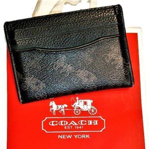 Coach Leather wallet/card holder with Horse and Carriage print